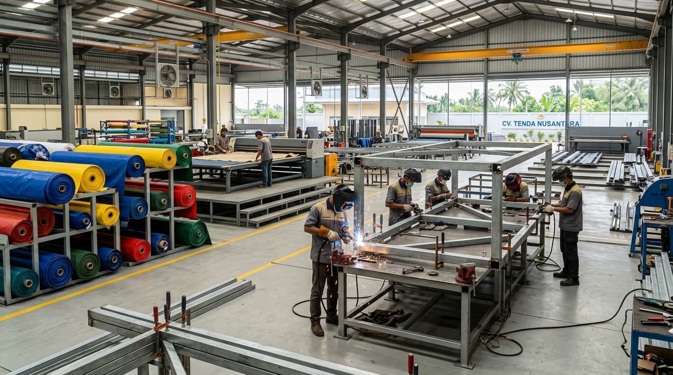 Workshop Pabrik Manufaktur Tenda DeTenda Sedati Sidoarjo
